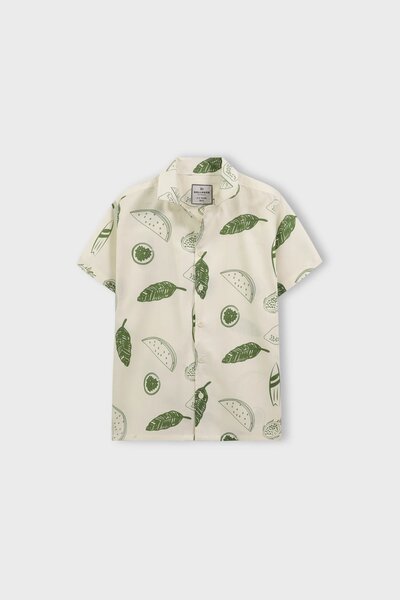 Green Orchard Printed Cotton Shirt