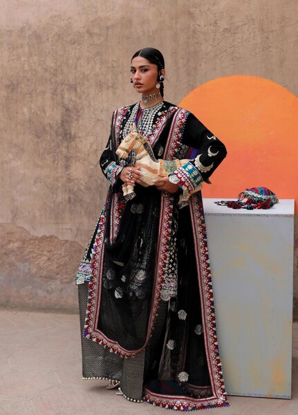 Neoma by Republic WomensWear Unstitched Embroidered Rawsilk 3 Piece Suit RW26UNW D-08 ZEVAR - Wedding Collection