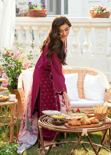 Lamhay by Dhanak Pret Swiss Voile 3 Piece DHN26PSV DC-2582 - Summer Collection