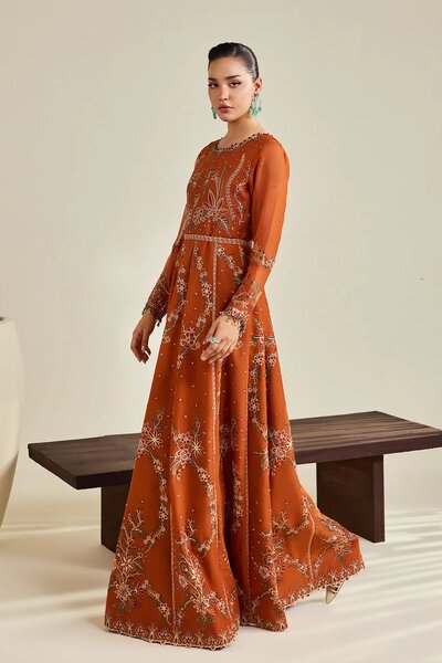 Dhaagay by Alizeh Fashion Unstitched Embroidered Chiffon 3 Piece Suit AF26UCD AF-DHG-5048 Zumar - Festive Collection