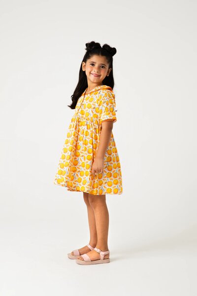 Citrus Garden Cotton Dress