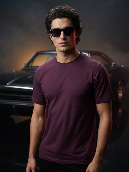 Maroon Basic T-Shirt (TEE-466)