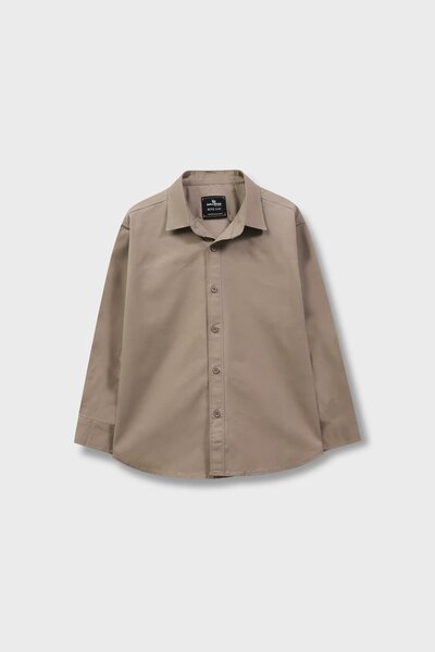 Boys Sandstone Cotton Shirt