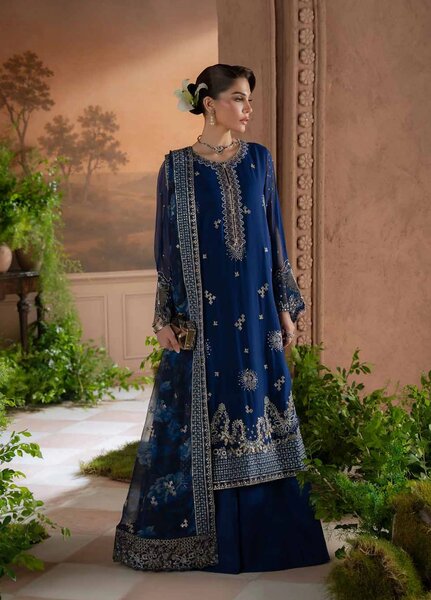 Amaya by Nureh Unstitched Embroidered Chiffon 4 Piece Suit NU26UAC AM-45 - Festive Collection