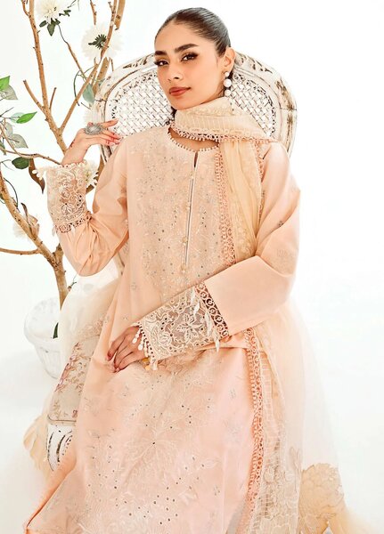 Zoella By Neeshay Embroidered Lawn Suit Unstitched 3 Piece NSH24Z Zephyr - Summer Collection