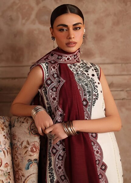 Suroor by Bin Ilyas RTW Embroidered Jacquard Lawn 3 Piece Suit BI26PSL 245A - Festive Collection