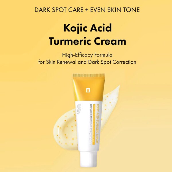 TOSOWOONG Kojic Acid Turmeric Cream 50ml for Dark Spots & Hyperpigmentation