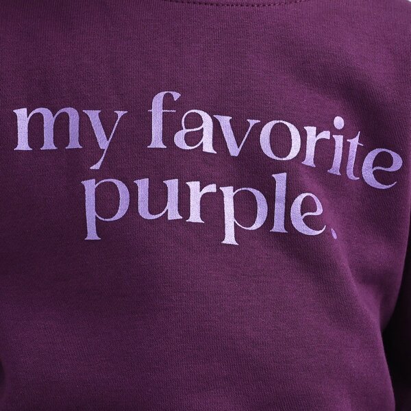 Girls Fleece Sweatshirt My Favorite Purple