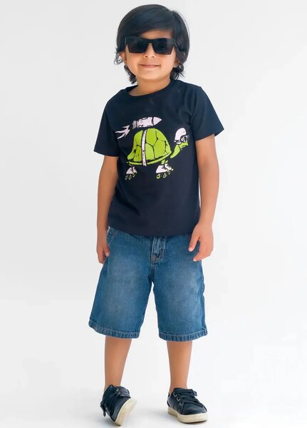 Baby Nest Kids T Shirt Turtle Rocket SBT-347