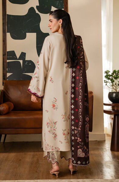 Bellini by Seran Unstitched Printed Viscose 3 Piece Suit SN26UBW EVARA D-08 - Winter Collection