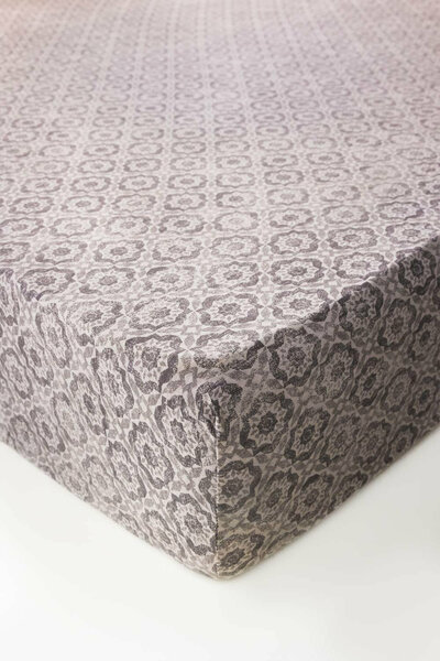 Stone Jersey Fitted Sheet