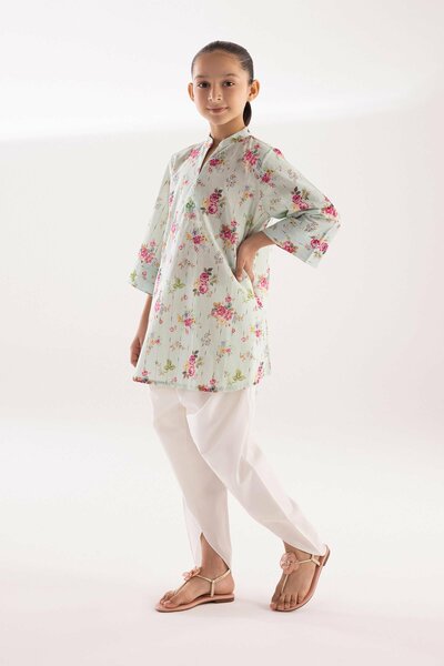 Stitched Kids Printed Textured Shirt
