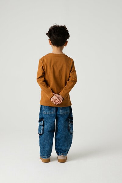 Boys Little Roar Brown Graphic Tee