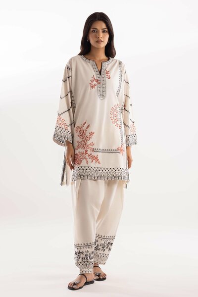 Stitched Embroidered Skinny Shalwar