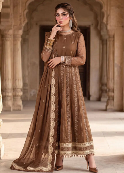Salitex Unstitched Embroidered Net 3 Piece Suit SUNS8JI518 - Festive Collection