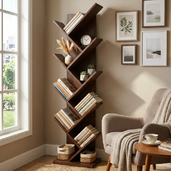 Austere BooK Shelf - Brown
