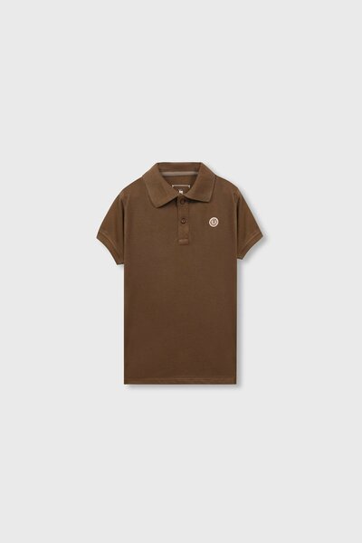 Boys Classic Brown Pique Polo
