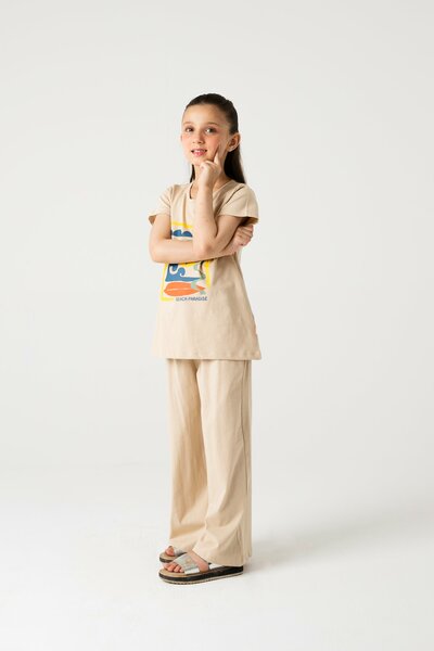 Girls Beach Paradise Graphic Co-ord Set