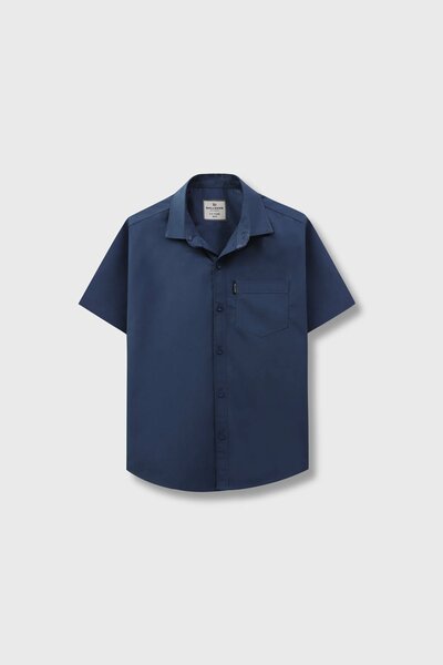 Teal Blue Classic Boys’ Cotton Shirt