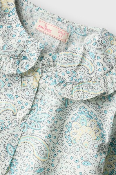 Ivory Paisley Printed Cotton Top