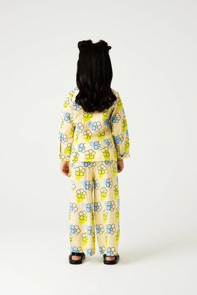 Bright Bloom Button Cotton Co-ord