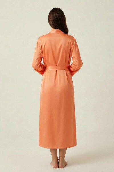 BLS - Satin Long Robe - Powder