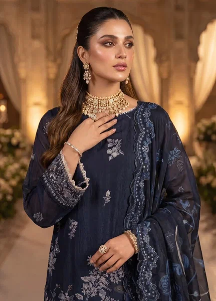 Salitex Women Unstitched Embroidered Khaadi Net 3 Piece Suit SUNS8NO503 Festive Collection