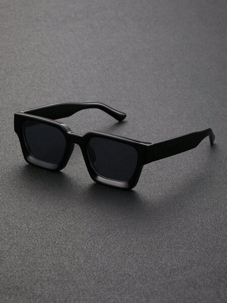 Shein - 1 Pair Classic Men'S Square Black Glasses