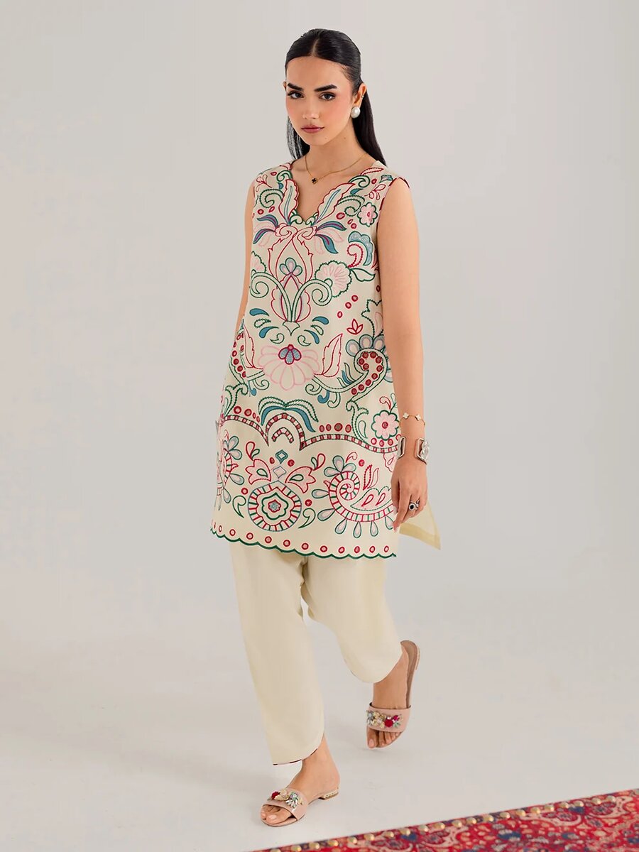 Blossom-2Pc Embroidered Coord Set