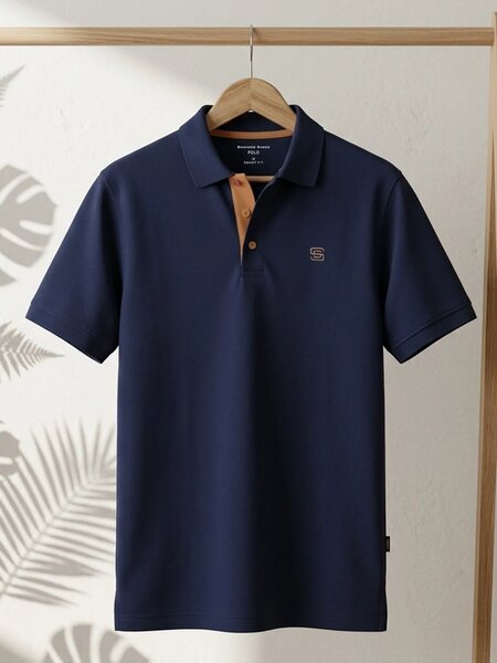 Navy Blue Designer Polo T-Shirt (POLO-1233)