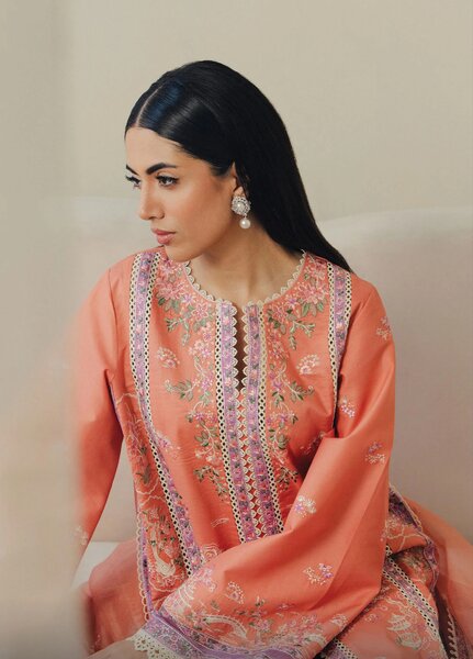Daybreak by Afrozeh Unstitched Printkari Embroidered Lawn 3 Piece Suit AF26UDB D-5 SKYHUSH - Summer Collection