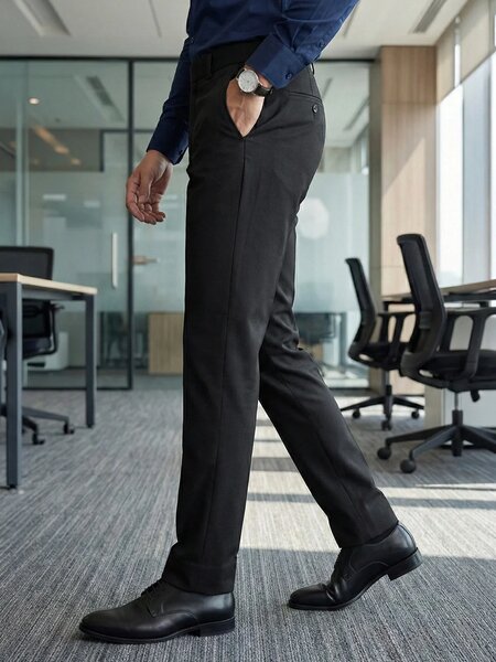 Black Plain Executive Formal Dress Pant (FDT-367)