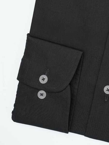 Black Plain, Cutaway Collar, Elite Edition, Men’s Formal Shirt (FS-2588)