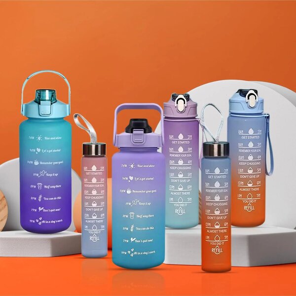 Home.Co- 3pcs Colourful Water Bottle Set - Random Color