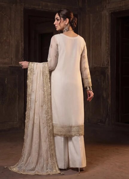 Salitex Unstitched Embroidered Organza 3 Piece Suit SUNS8JI508 - Festive Collection