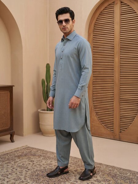 Light Green Designer Shalwar Kameez (SK-780)