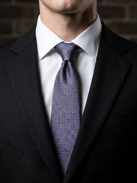 Navy Blue Designer Self Tie (TIE-1880)
