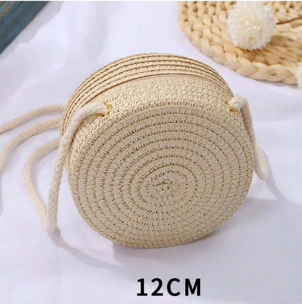 Shein - 1Pcs 12CM Grey Small Round Bag