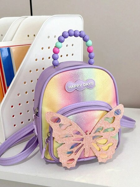 Shein - Classic Fashion Backpack, Cute Butterfly Fashion Backpack, Mini Sequin School Bag