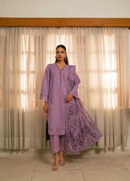 Manzil by Rashid Textiles Unstitched Embroidered Khaddar 3 Piece Suit RT26UKM D-1036 - Winter Collection