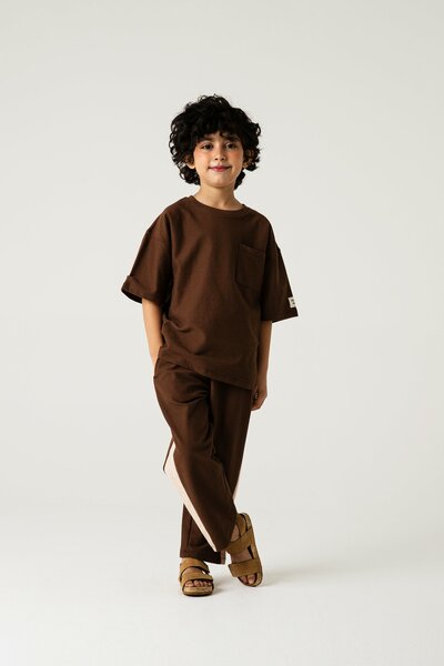 Brown & Beige Relaxed Co-ord Set