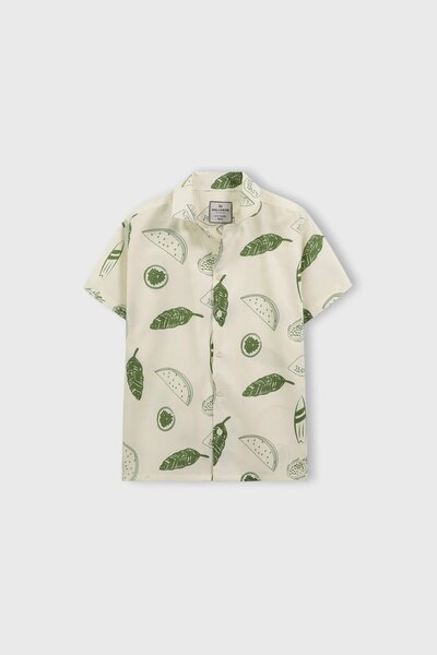 Green Orchard Printed Cotton Shirt