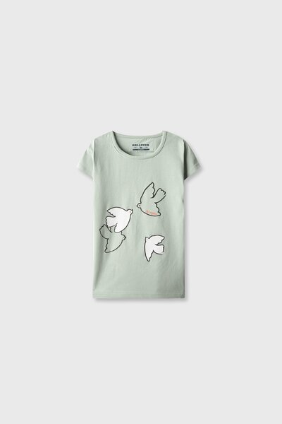 Girls Flock Fly Sage Tee