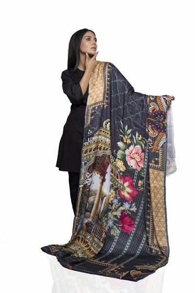 Noor Textile Winter Viscose Printed Shawl SH 12