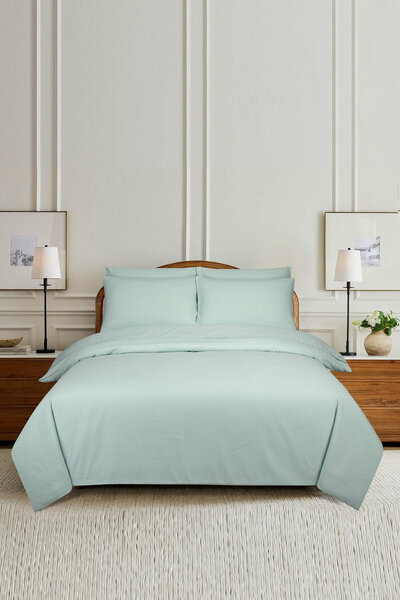 MFDD-Pale Blue Dyed Quilt Cover Set