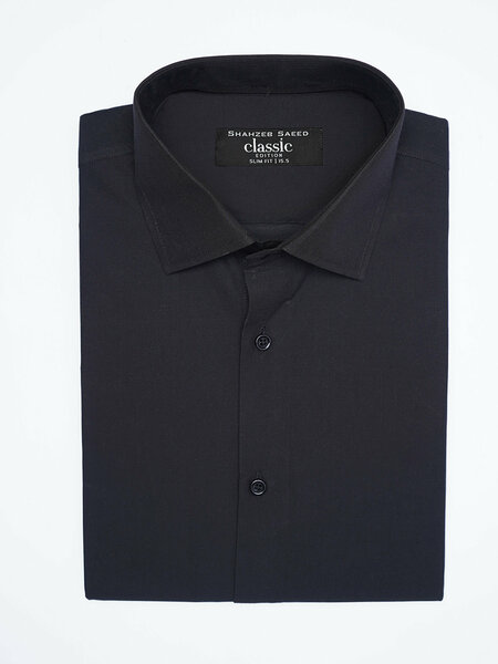 Black, Cutaway Collar, Classic Edition, Formal Shirt (FS-3047)