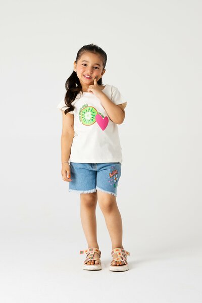 Girls Kiwi Heart Graphic Tee