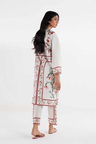 Stitched Printed Lawn Shirt + Culotte