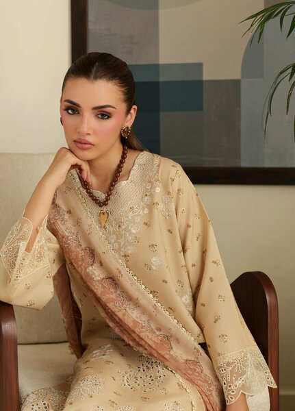 Sahl by Rashid Textiles Unstitched Embroidered Lawn Karandi 3 Piece Suit RT26USLK D-3916 - Casual Collection