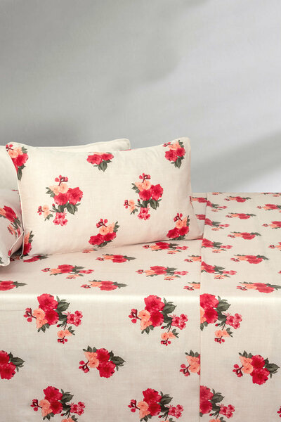 Water Blossom T-200 Bed Sheet Set